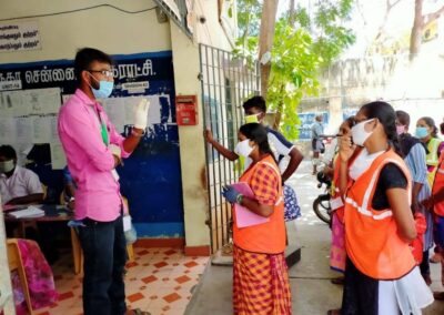 Field work of Paramedical Students at chennai during Covid - Health Inspector and Nursing