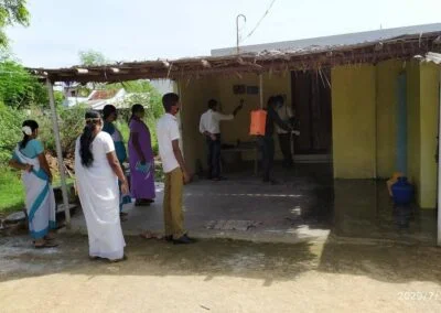 Field visit of Paramedical Students during Covid - Health Inspector and Nursing students of ERK Group of Institutions - the best Budget School & College in Dharmapuri with School, BEd, Arts college, health inspector, ANM nursing & pharmacy courses.