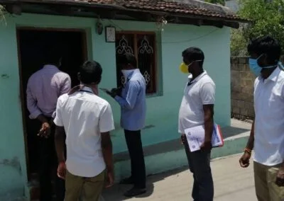 Field visit of Paramedical Students during Covid - Health Inspector and Nursing students of ERK Group of Institutions - the best Budget School & College in Dharmapuri with School, BEd, Arts college, health inspector, ANM nursing & pharmacy courses.